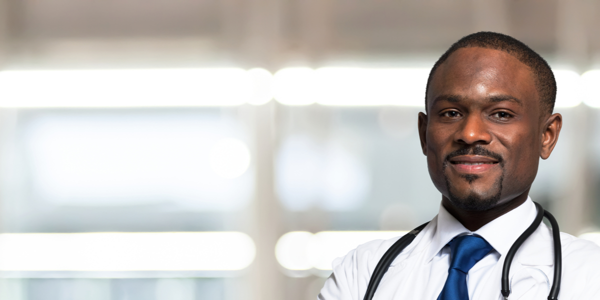 Physician smiling